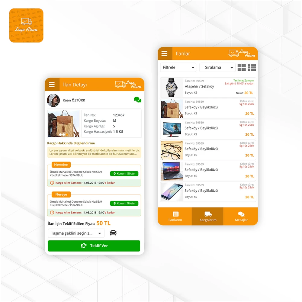 Kargo Takip Mobil Uygulama