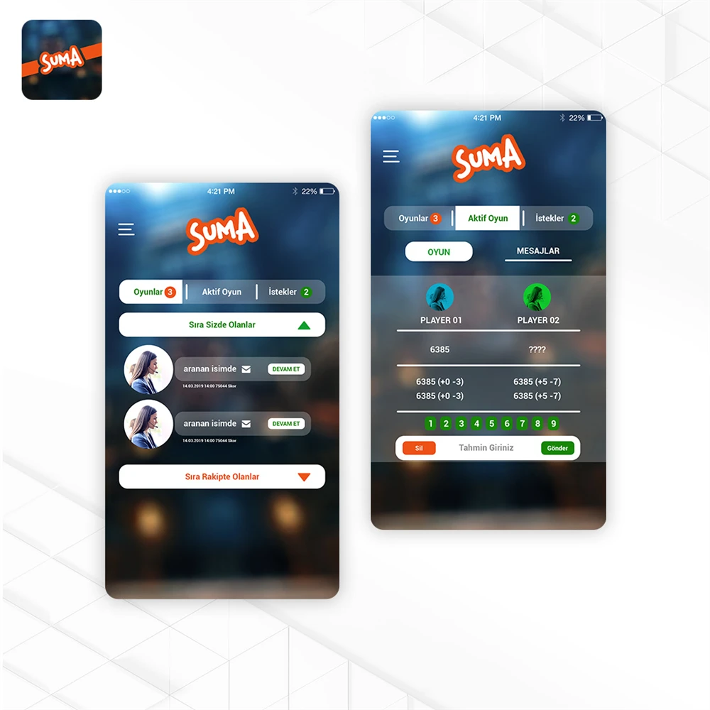Suma Mobil Uygulama Tasarımı